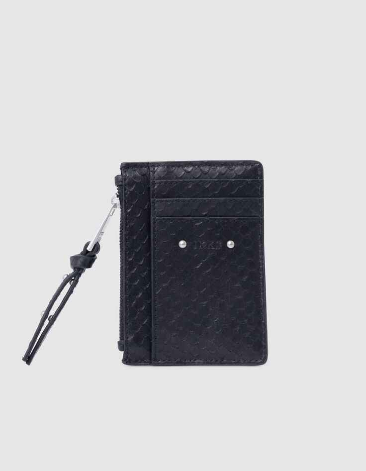 Women's 1440 Banker schwarzes Leder mit Pythonprägung-5