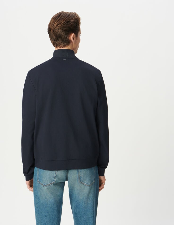 Marine ritsvest teddykraag-3