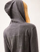 Women’s grey hooded cardigan with metallic rock intarsia-2