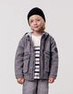Blouson en jean gris à capuche garçon-2