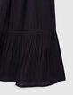 Robe noire jacquard gaufré fille-8