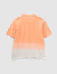 Camiseta naranja fluorescente deep dye letras ni&ntilde;o-3