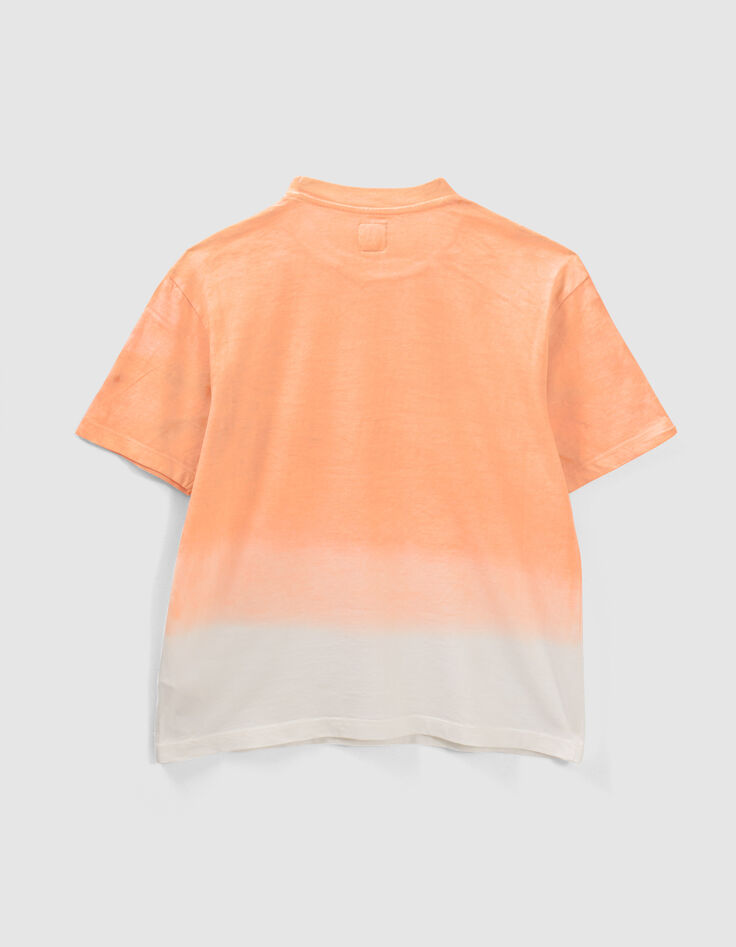 Camiseta naranja fluorescente deep dye letras ni&ntilde;o-3