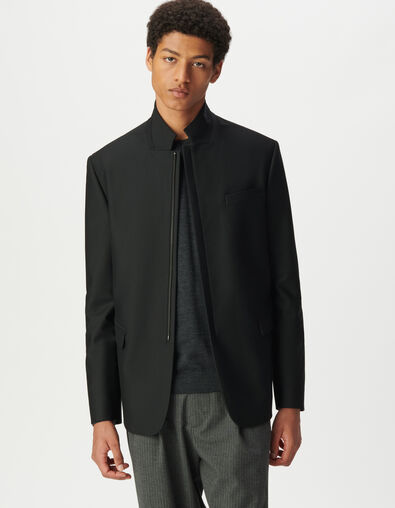 Men’s black ULTRA MOBILITY zipped suit jacket - IKKS