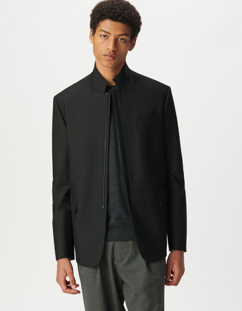 Men’s black ULTRA MOBILITY zipped suit jacket - IKKS
