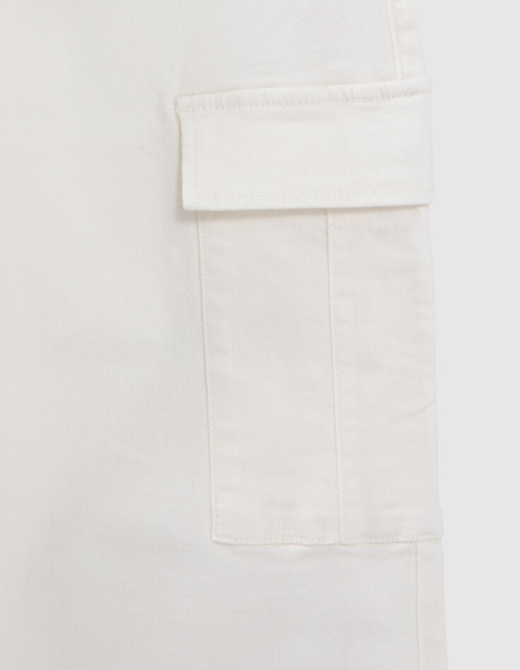 Cremeweiße BATTLE-Hose für Mädchen aus Denim-4