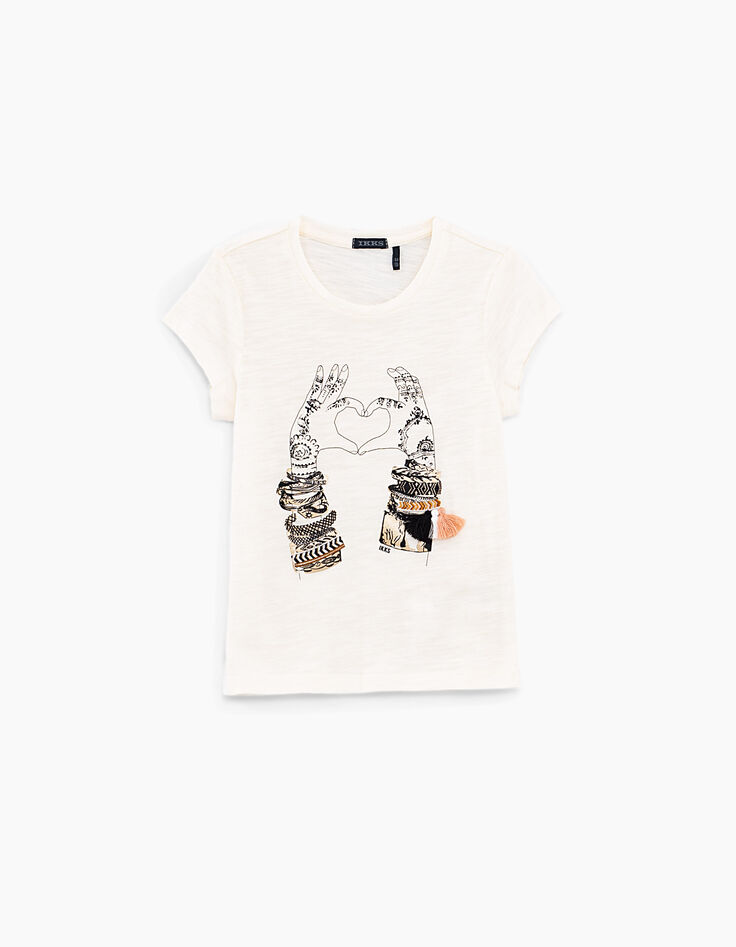 Camiseta cruda visual manos-corazón niña-1 Camiseta cruda visual manos-corazón niña-1