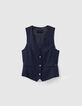 Damesvest in marineblauw tennisstreeppak-6