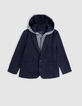Boys' navy suit jacket with removable piping-1