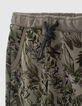 Khaki Jogginghose mit Jungle-Blätterprint für Babyjungen -2