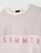 Sweater gebroken wit, zilver en lichtpaars tekst meisjes-3