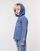 Blauw jeanshemd Waterless met kap jongens-1