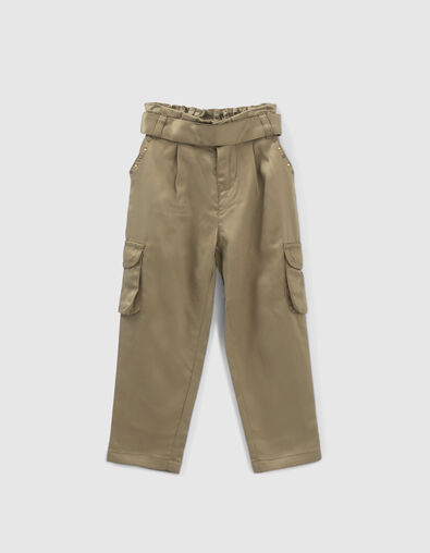 Kaki battlebroek in Lenzing™ Tencel Lyocell™meisjes - IKKS