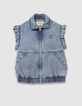Chaqueta vaquera azul mangas extraíbles niño-5