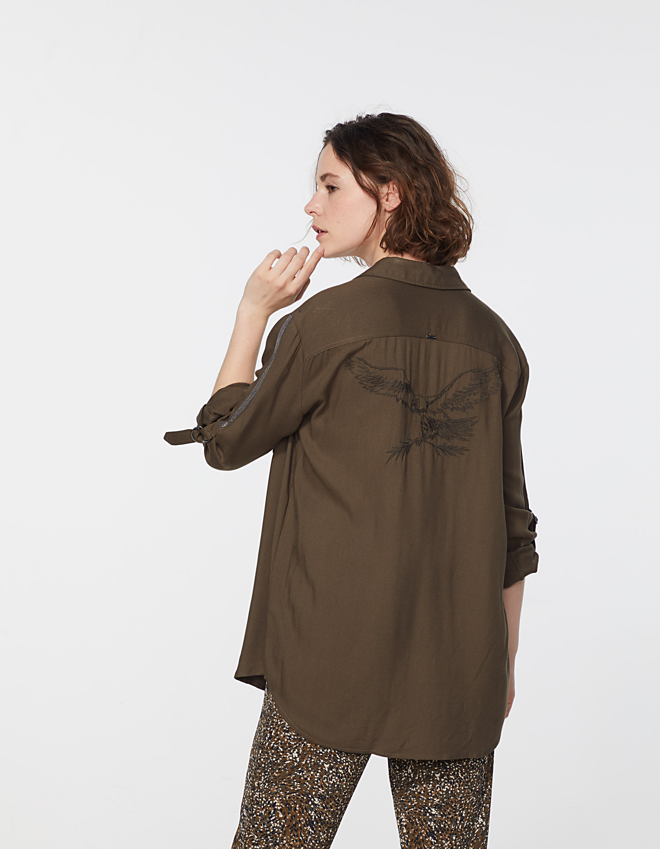 Chemise ikks kaki femme sales