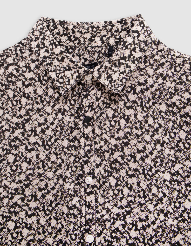 Black shirt LENZING™ ECOVERO™ graphic flowers boy-2