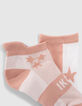 Beige und cremeweiße Mädchensocken SPORT LAB-5