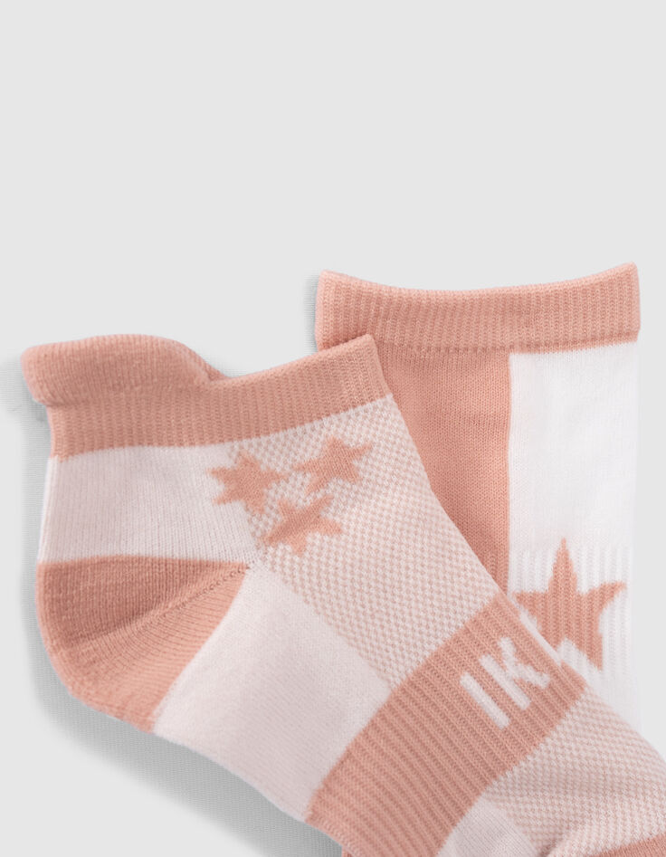 Beige und cremeweiße Mädchensocken SPORT LAB-5