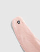 Bavoir rose pâle print rock coton bio bébé-6