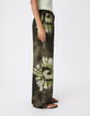 Women's tie and dye printed khaki pants-5