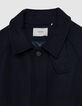Men's navy blue long coat-6