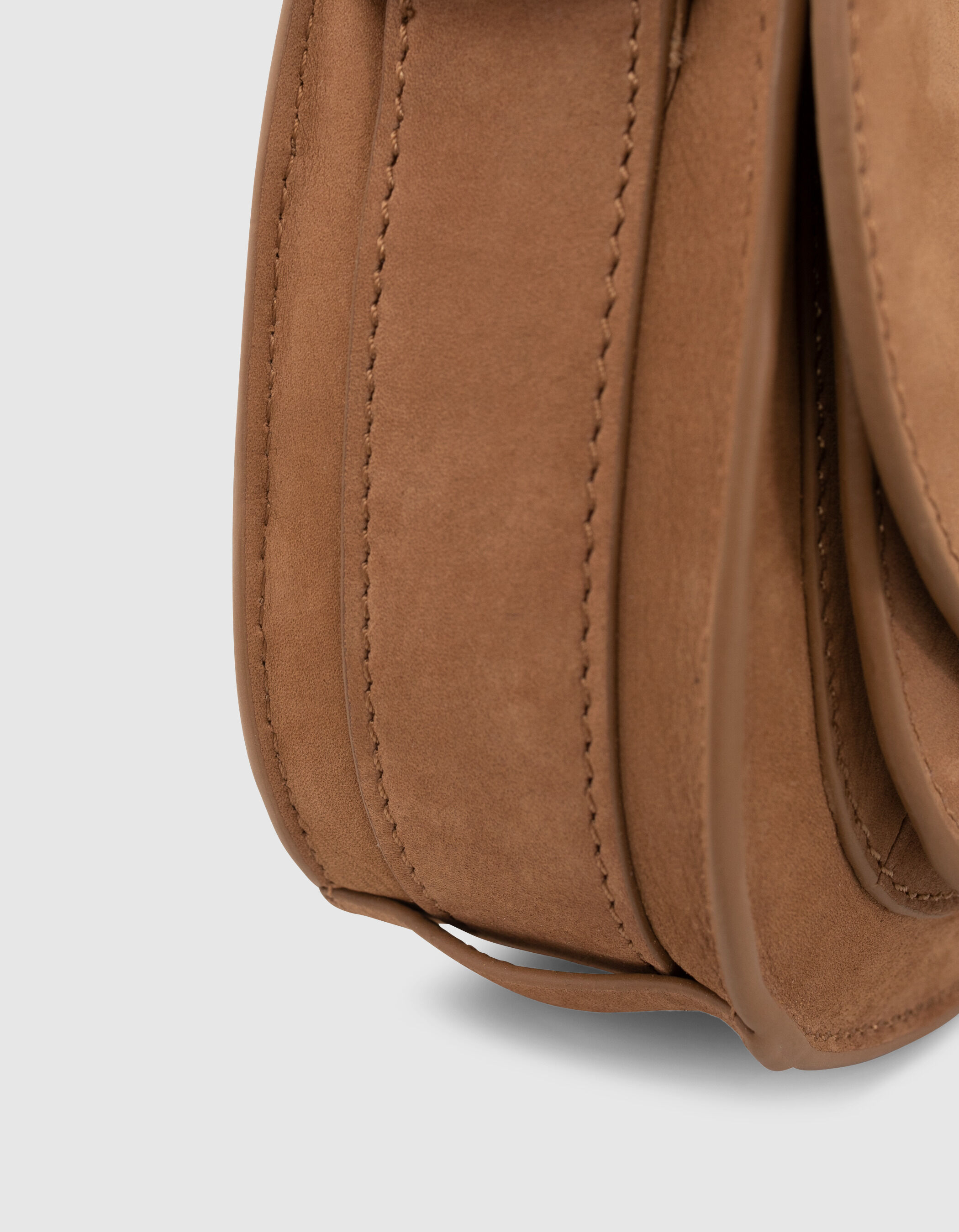Sac besace The Small Waiter en cuir nubuck sable Femme