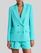 Women's azure blue oversize suit jacket-5