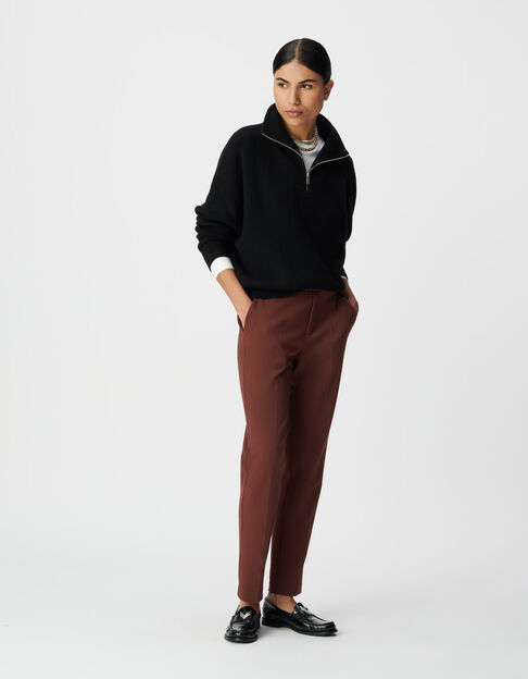 Braune taillierte Damenhose - IKKS