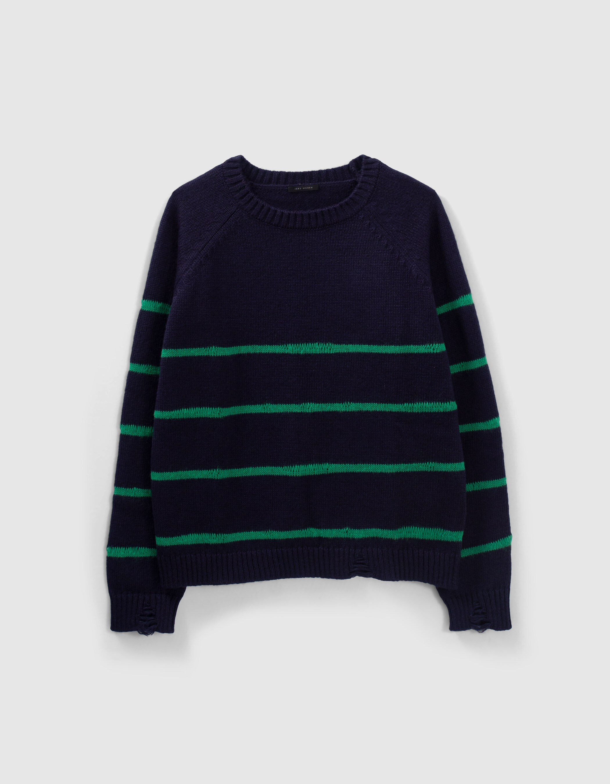 Green and navy sweater store