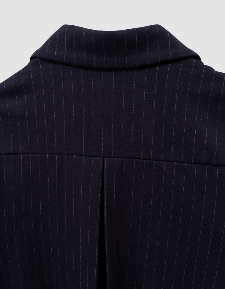 Marineblauer Blazer, Tennisstreifen-8