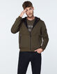 Kaki vest met zwarte Sherpa voering Heren-2
