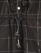 Robe gris anthracite à carreaux avec capuche fille-6