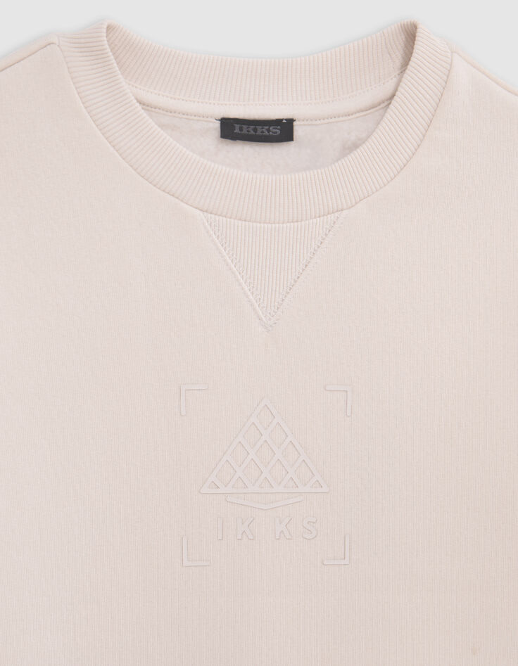 Boy's beige visual gum pyramid sweatshirt-2