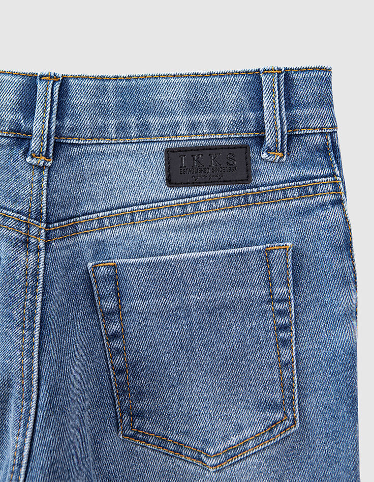 Light blue jeans dad fit print REPREVE jongens -5