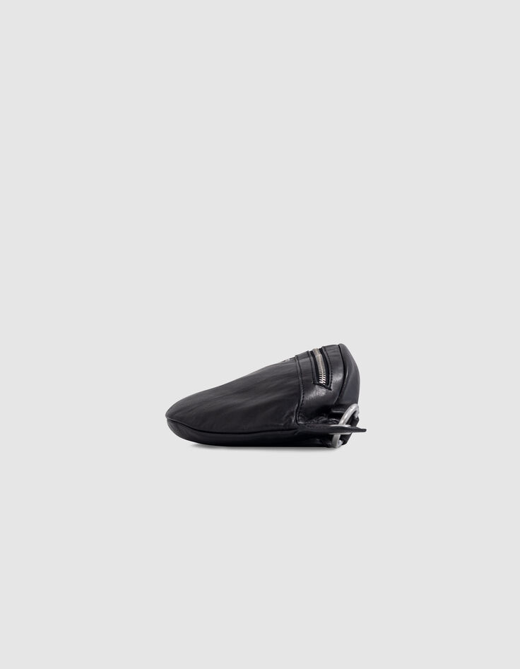 Sac banane 1440 noir cuir matelassé Femme-6