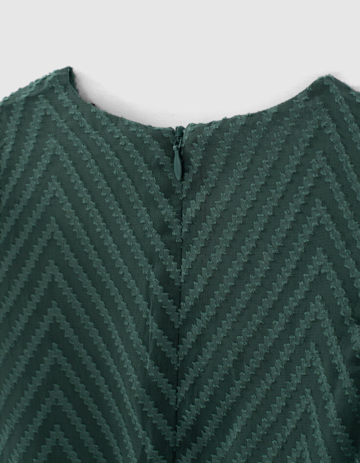 Robe eucalyptus jacquard graphique fille -5