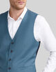 Gilet de costume vert bleuté Homme-4