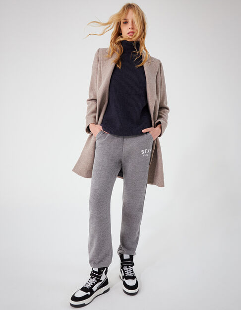 Women’s grey joggers with elasticated cuffs 