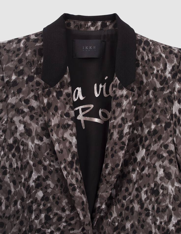 Women’s grey recycled leopard rock print jacket-3