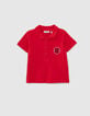 Ensemble polo rouge et bermuda marine b&eacute;b&eacute; gar&ccedil;on-4