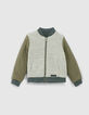 Parka 3 en 1 kaki et bomber silver réversible garçon-6