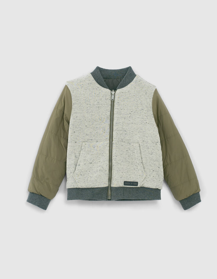 Parka 3 en 1 kaki et bomber silver réversible garçon-6 Parka 3 en 1 kaki et bomber silver réversible garçon-6