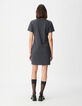 Robe t-shirt gris anthracite Femme-3