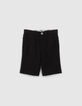 Boys’ black chino Bermudas-1
