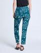 Cr&ecirc;pe broek palm-jungle print dames-3