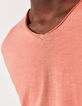 Tee-shirt L'Essentiel corail à col V Homme-4