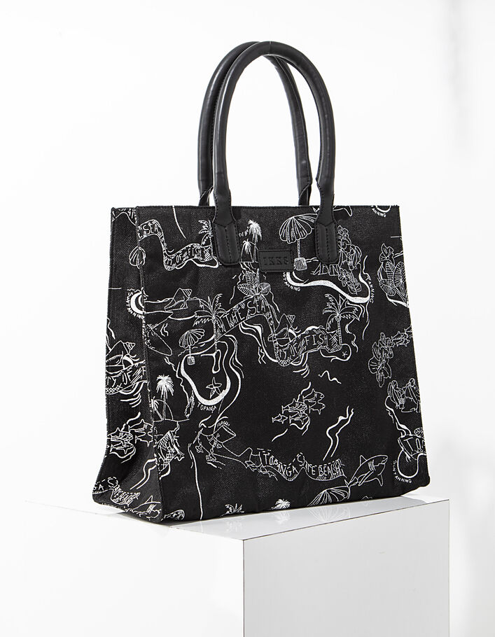 Women’s Malibu print canvas tote bag - IKKS