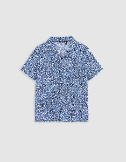 Chemise marine imprimé feuilles garçon - IKKS