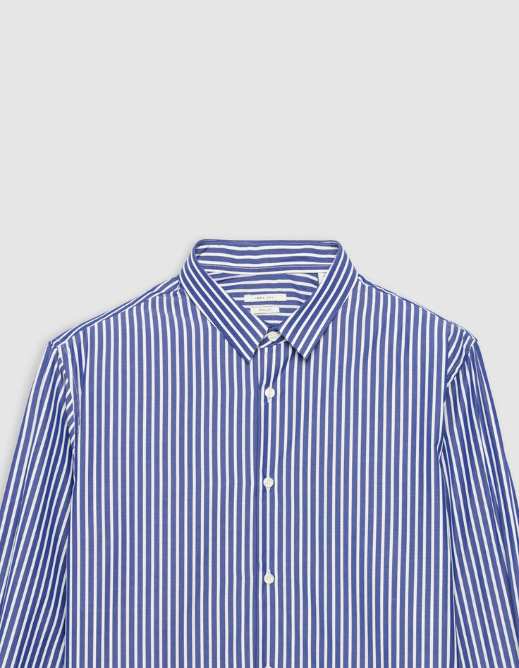Marineblau gestreiftes REGULAR Hemd für Herren-7 Marineblau gestreiftes REGULAR Hemd für Herren-7