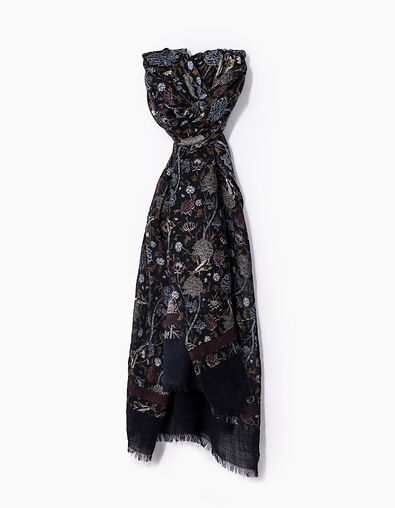 Women's peony print scarf - IKKS